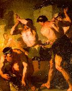  Luca  Giordano The Forge Of Vulcan Sweden oil painting reproduction